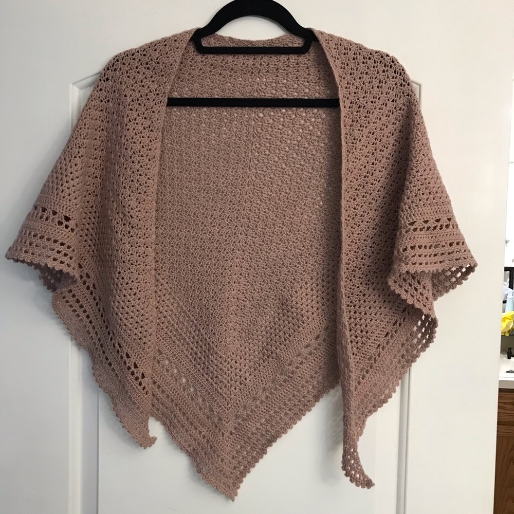Merino wool handmade shawl